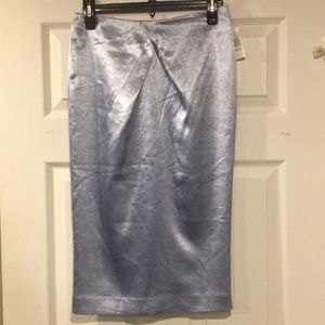 1 STATE Shiny Lined Blue Pencil Skirt Size XS